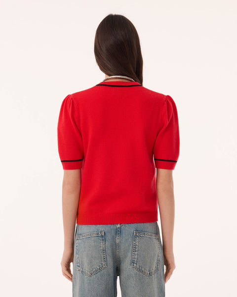 Top Soledad coral red - Image principale