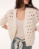 Cardigan Leocadia blanc