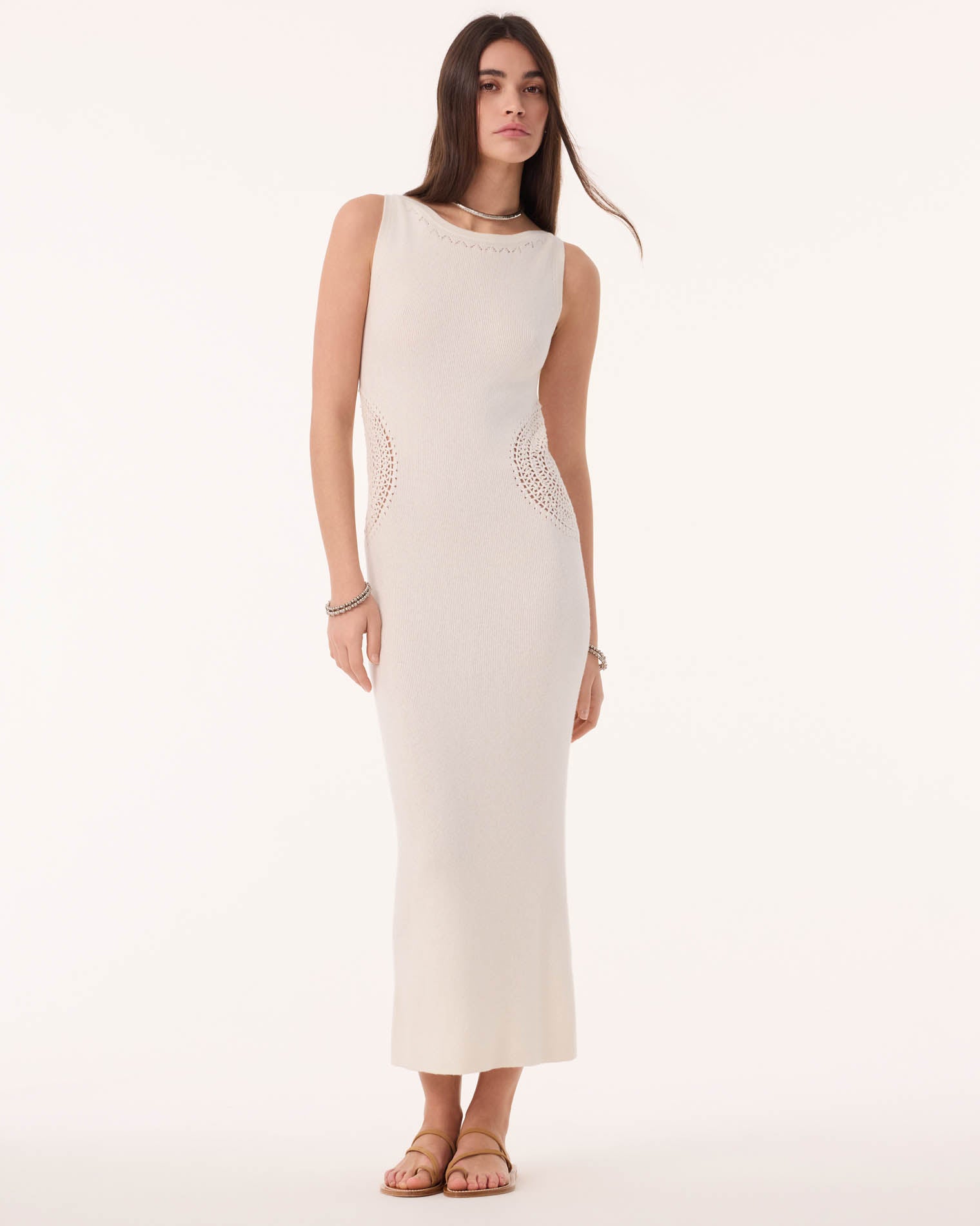 beige cashmere dress AYA MUSE