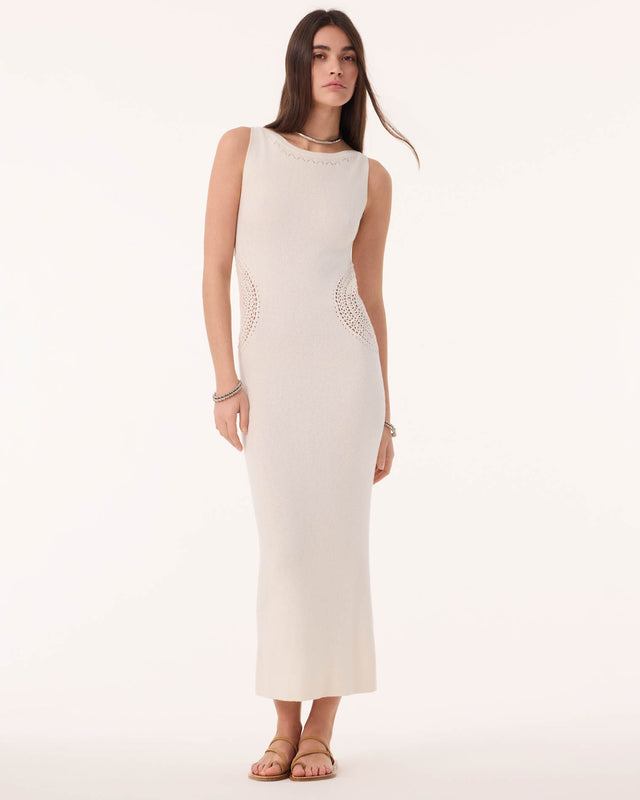 Robe Longue Zulema ecru - Image principale