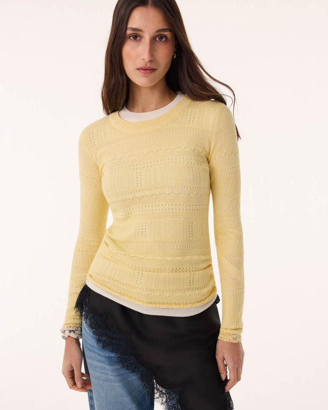 Top Semeti Pointelle anis - Image principale