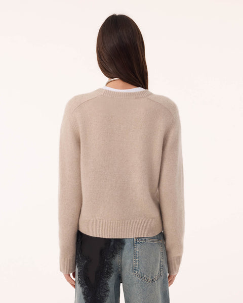 Pull Caroline Lin beige chiné - Image principale