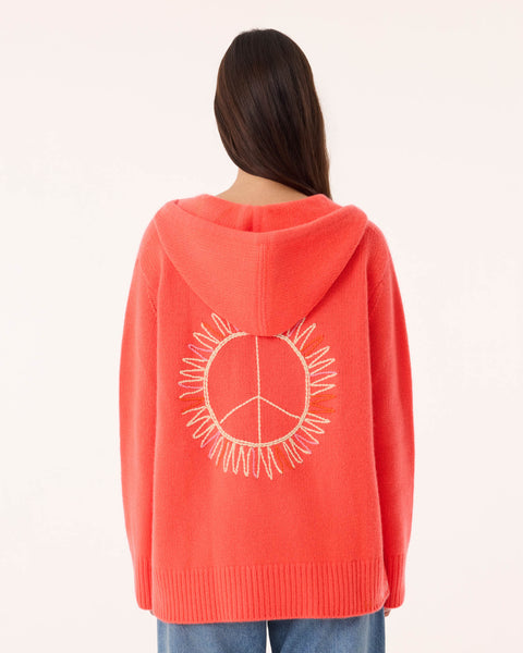 Sweater Solmar Hoodie Neon Coral - Image 3