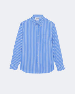 Chemise en coton bleu et blanc pour femme - Kujten packshot