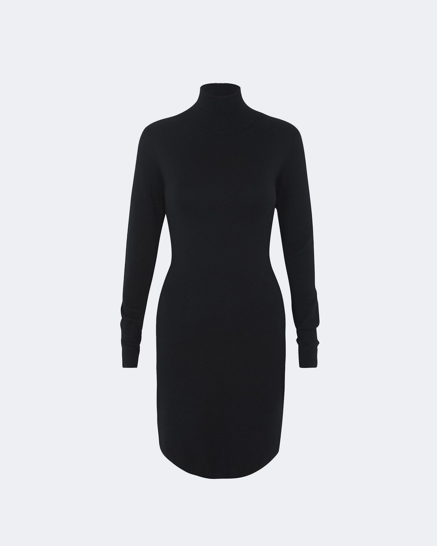 Robe en cachemire noir pour femme - Kujten packshot