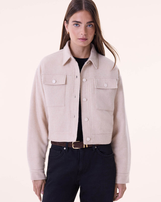 Jacket Arya Woven organic beige - Image principale