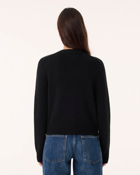 Cardigan Caroline Cardi Bijou noir dore - Image principale