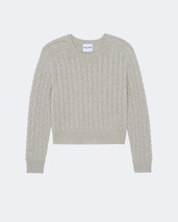 Caroline Cable Oat Sweater