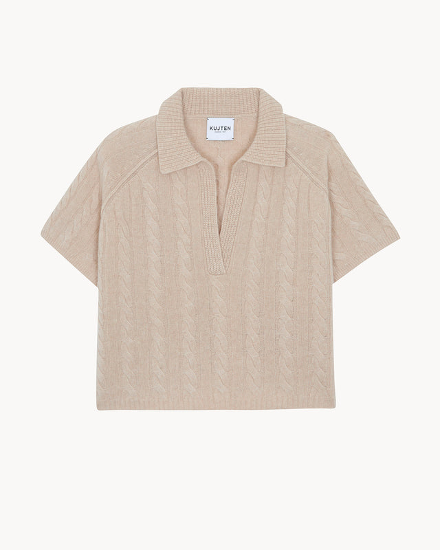Polo Aenor Cable beige organic - Image principale
