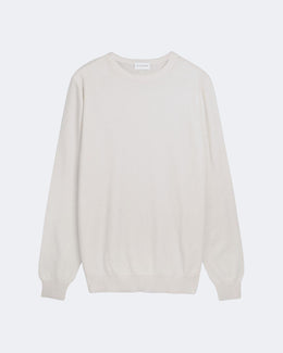 Pull en cachemire blanc pour homme - Kujten packshot