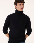Pull en cachemire noir pour homme - Kujten