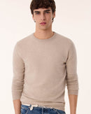 Pull en cachemire beige pour homme - Kujten