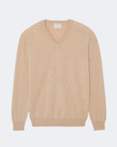 Pull en cachemire beige pour homme - Kujten packshot