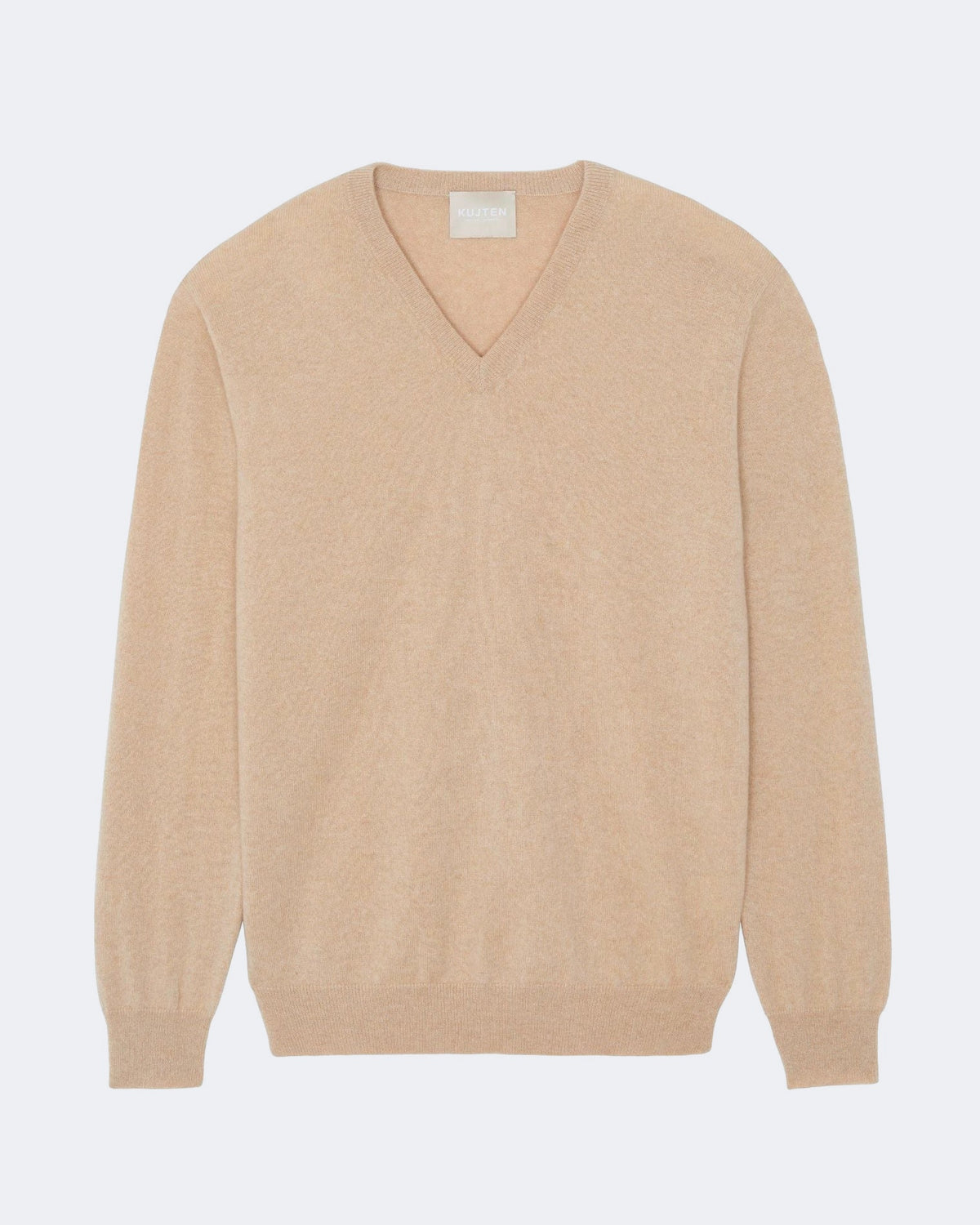 Pull en cachemire beige pour homme - Kujten packshot