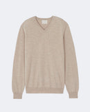 Pull en cachemire beige pour homme - Kujten packshot