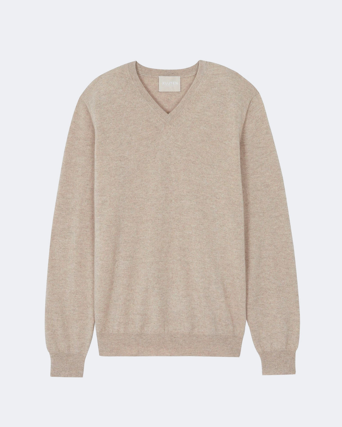 Pull en cachemire beige pour homme - Kujten packshot