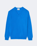 Pull en cachemire bleu pour homme - Kujten packshot