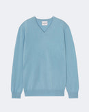 Pull en cachemire bleu pour homme - Kujten packshot