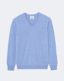 Pull en cachemire bleu pour homme - Kujten packshot