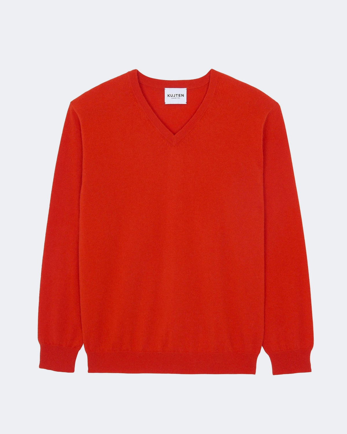 Pull en cachemire orange pour homme - Kujten packshot