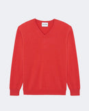 Pull en cachemire orange et rouge pour homme - Kujten packshot