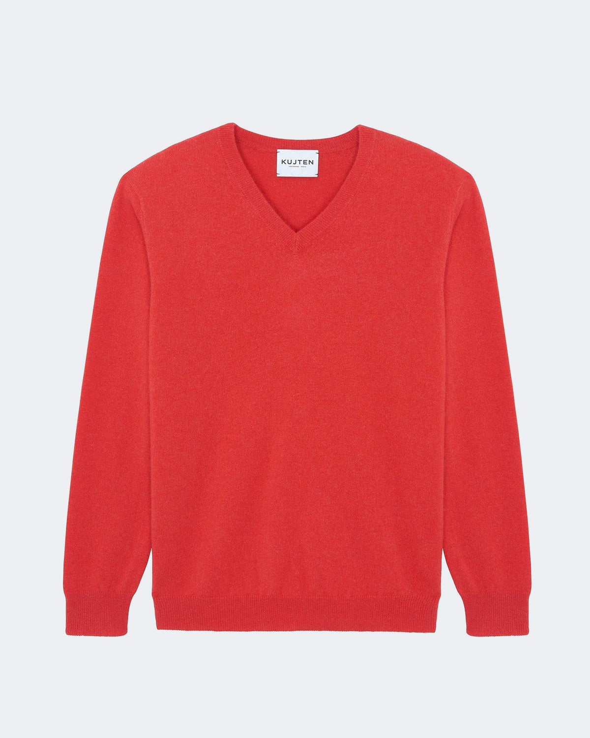 Pull en cachemire orange et rouge pour homme - Kujten packshot