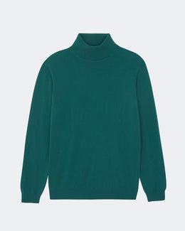 Pull en cachemire vert pour homme - Kujten packshot