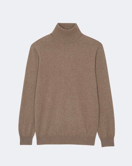 Pull en cachemire beige pour homme - Kujten packshot