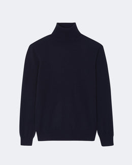 Pull en cachemire bleu pour homme - Kujten packshot