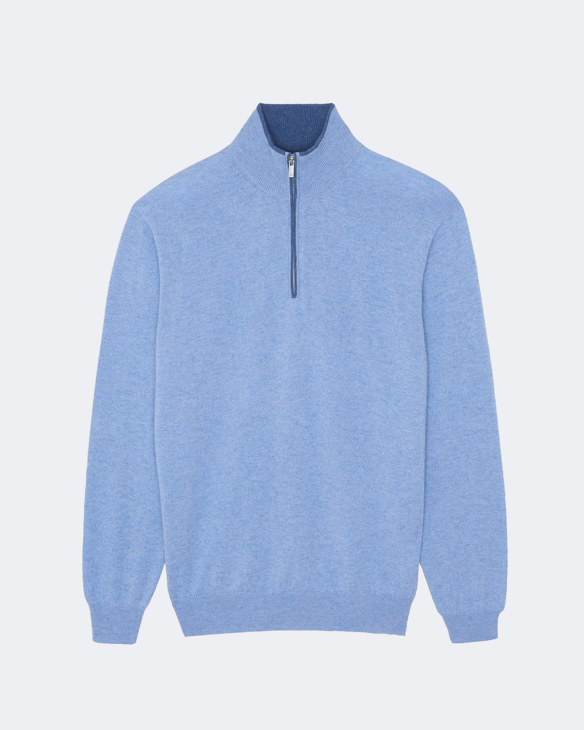 Pull en cachemire bleu pour homme - Kujten packshot