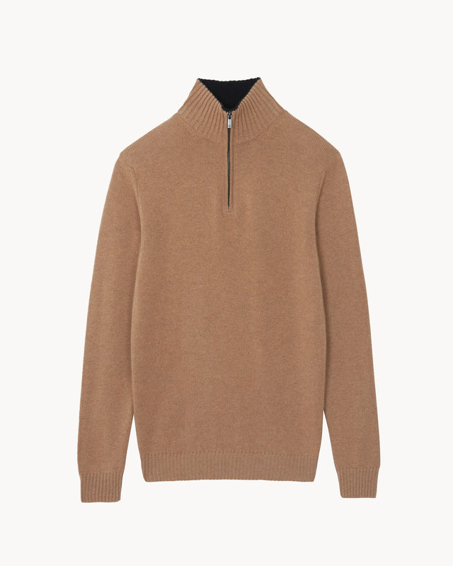 Pull Greg marron camelo - Image principale