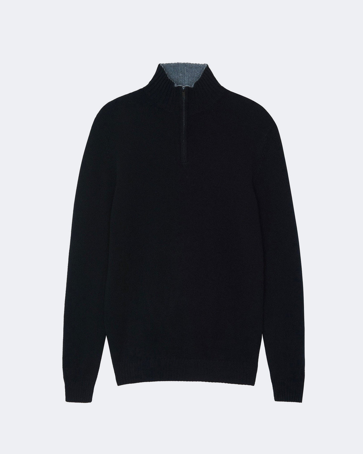 Pull en cachemire noir pour homme - Kujten packshot