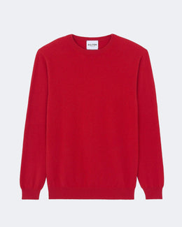 Pull en cachemire rouge pour homme - Kujten packshot