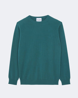 Pull en cachemire vert pour homme - Kujten packshot
