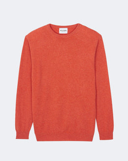 Pull en cachemire orange pour homme - Kujten packshot