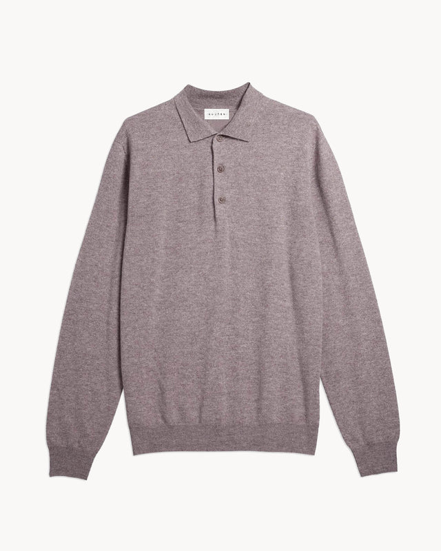 Polo Daniel M beige taupe chiné - Image principale