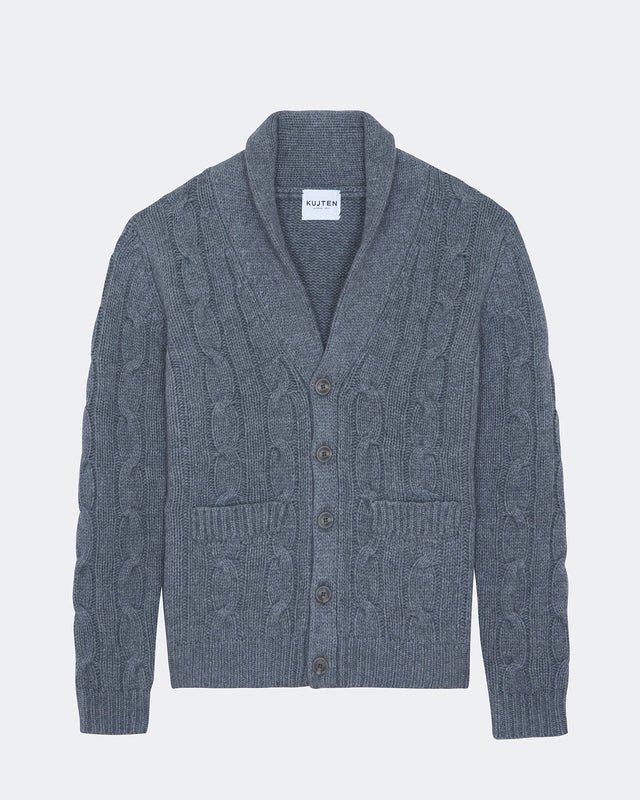 Cardigan Jonathan flannel gray - Image principale