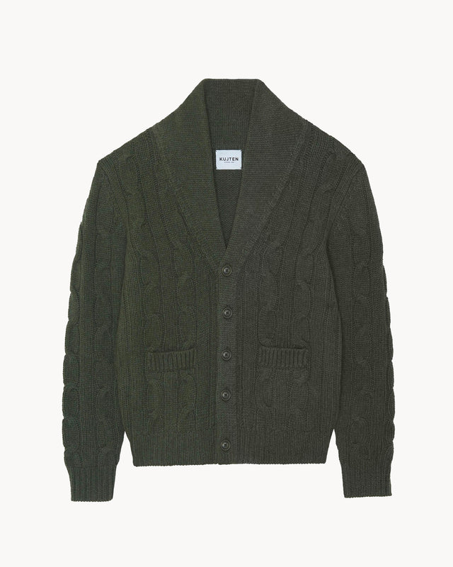 Cardigan Jonathan dark khaki - Image principale