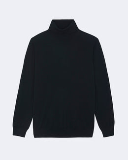 Pull en cachemire noir pour homme - Kujten packshot