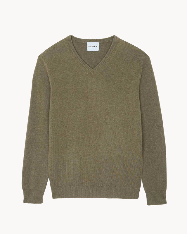 Pull Masuo kaki chiné - Image principale