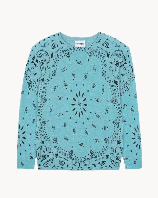 Pull Pitt Bandana bleu turquoise pacific - Image principale