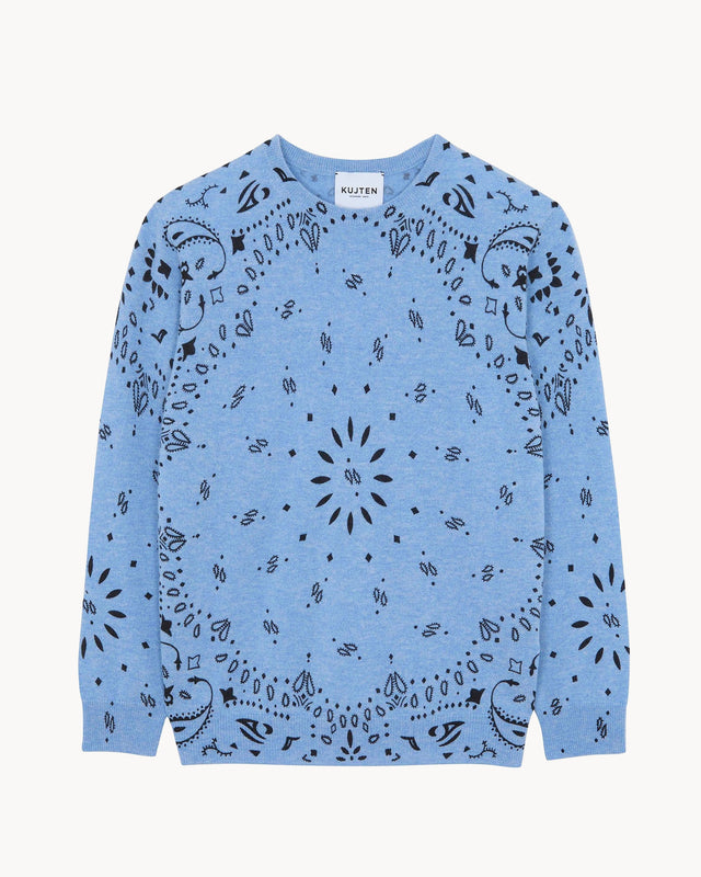 Pull Pitt Bandana bleu jeans - Image principale