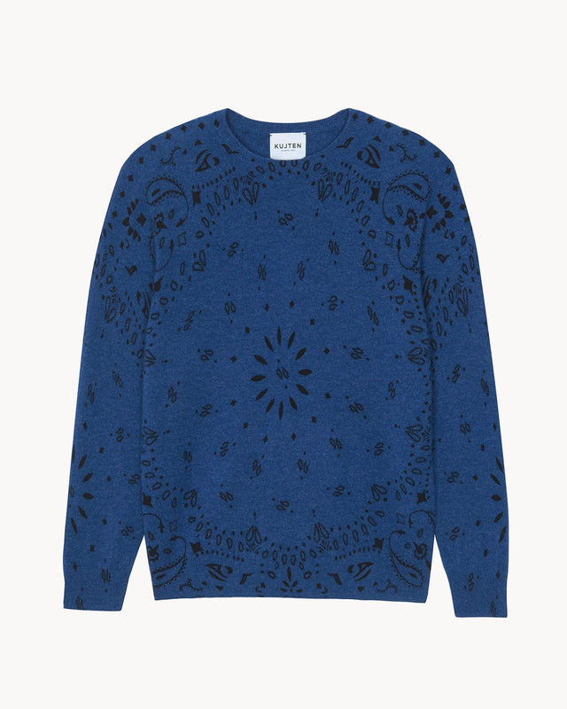 Pull Pitt Bandana bleu jeans foncé - Image principale