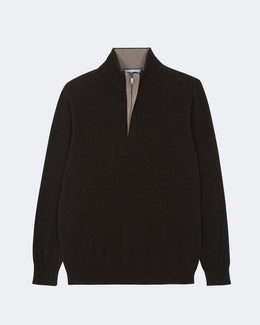 Pull en cachemire marron pour homme - Kujten packshot