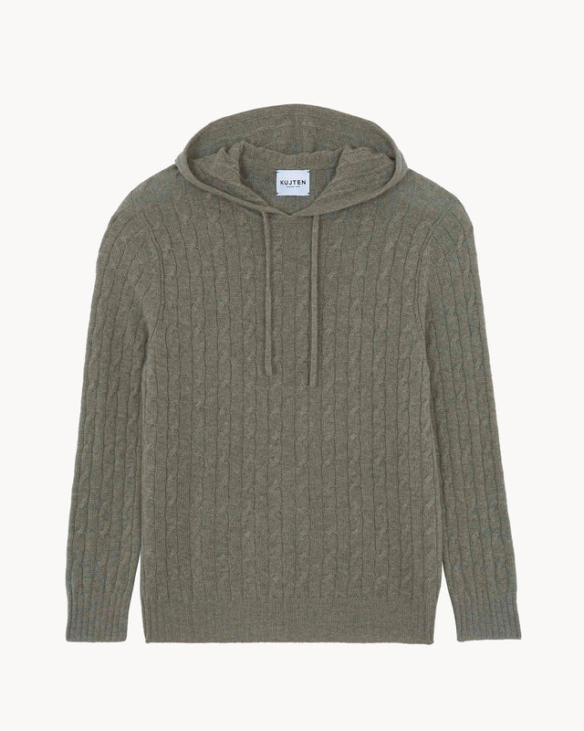 Hoodie Neill marl khaki - Image principale