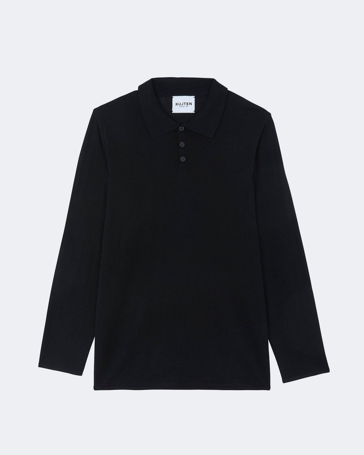 Pull en cachemire & soie noir pour homme - Kujten packshot