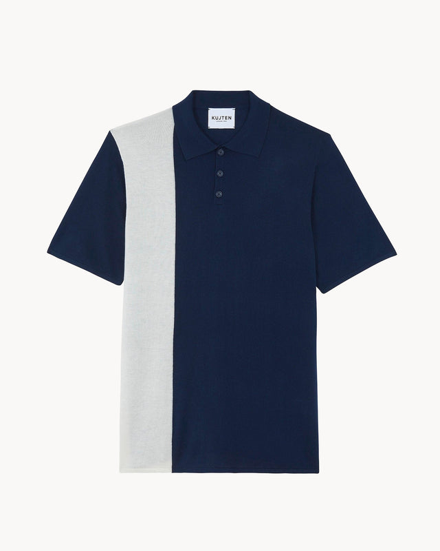 Pull Gary Colorblock bleu marine foncé - Image principale