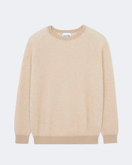 Pull en cachemire beige pour homme - Kujten packshot