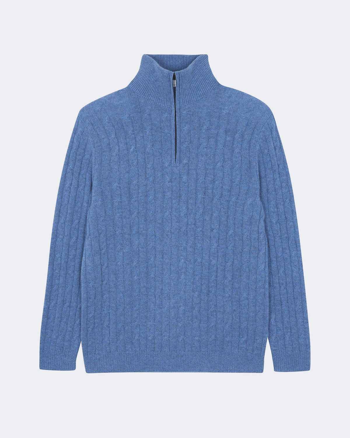 Pull en cachemire bleu pour homme - Kujten packshot