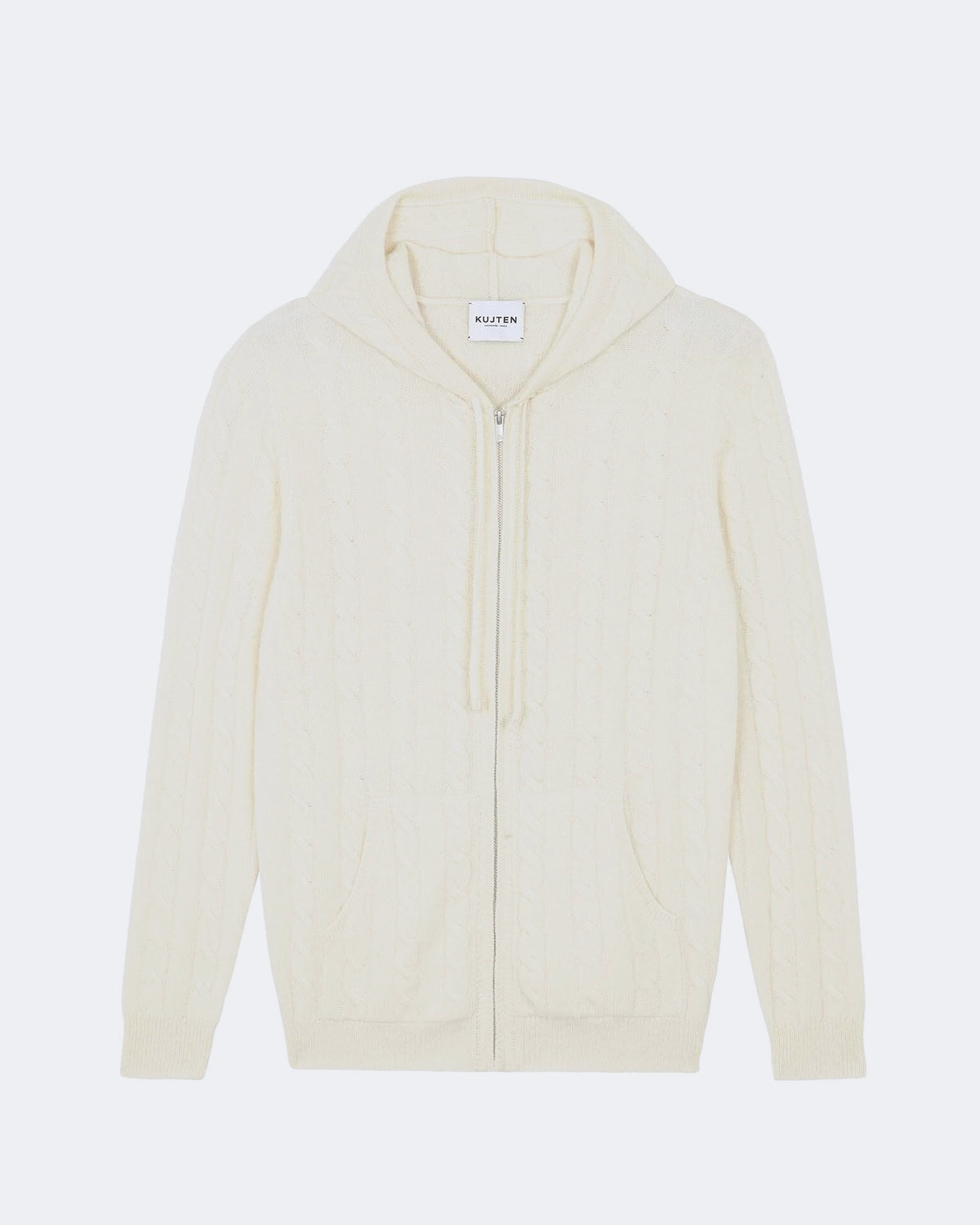 Gilet en cachemire blanc pour homme - Kujten packshot